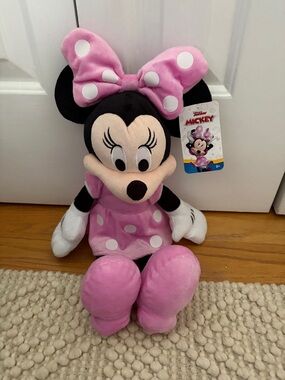 Disney Minnie Mouse Plush - Pink with White Polka Dots